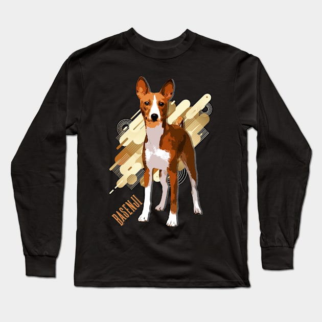 Basenji Long Sleeve T-Shirt by Nartissima